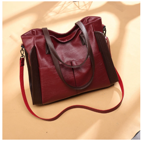 Large Women's Soft Leather Tote Bag (One Piece)