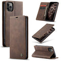 Cracedily for iPhone 11 Pro Max Case Flip Wallet Leather Case with Card Holder Magnetic Closure Shockproof Kickstand Protective Phone Cases Cover for iPhone 11 Pro Max Coffee