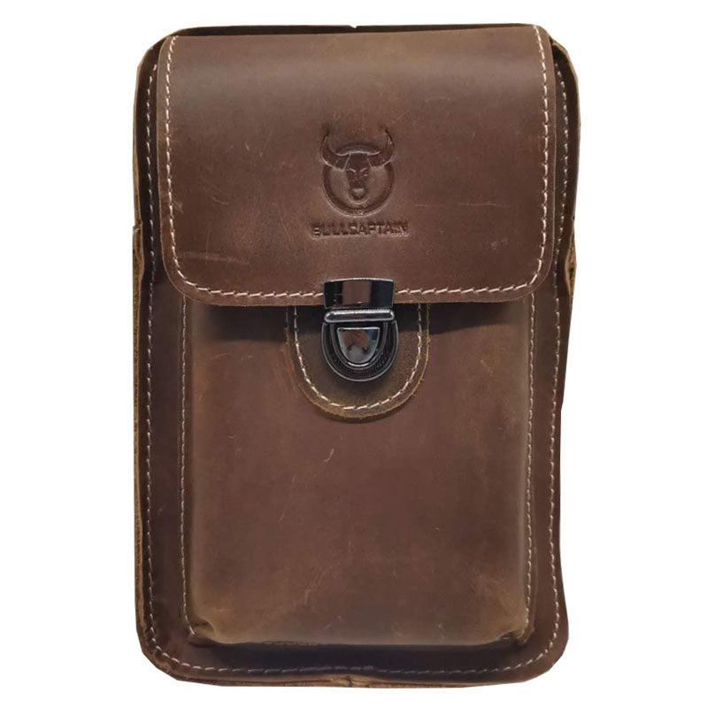 Genuine Leather Men's Multifunctional Phone Shoulder Bag