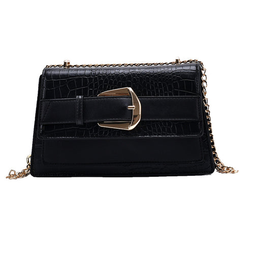 Korean Style Small Stone Grain Chain Messenger Bag