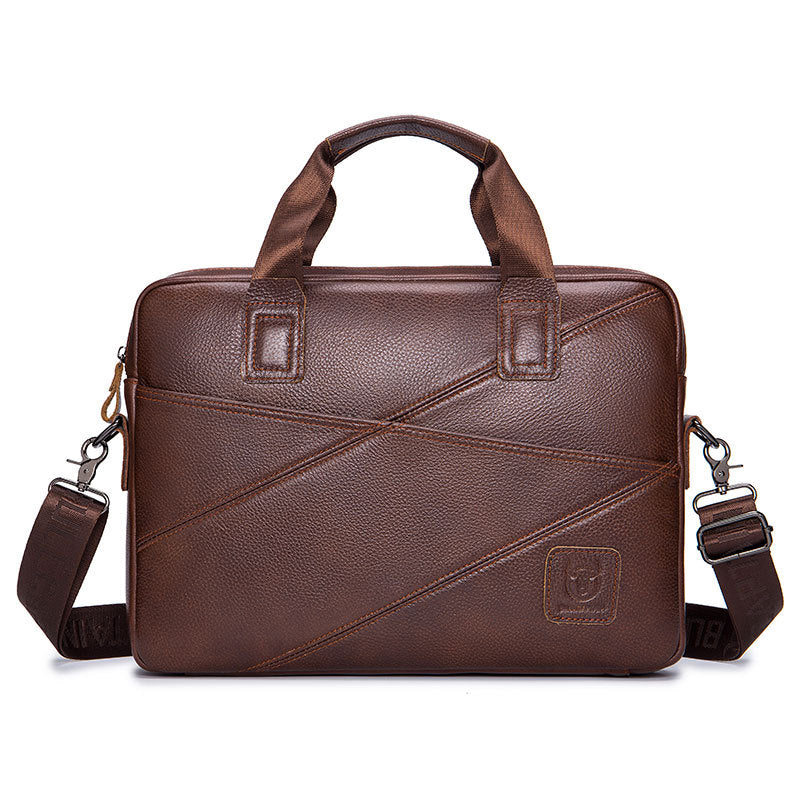 Men's Genuine Leather Briefcase and Shoulder Bag