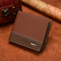 Men's Wallet, New Horizontal Bifold with Grain Leather