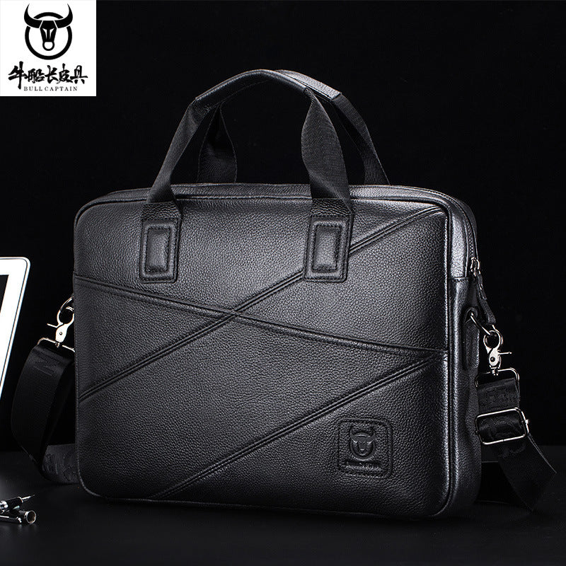 Men's Genuine Leather Briefcase and Shoulder Bag