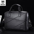 Men's Genuine Leather Briefcase and Shoulder Bag