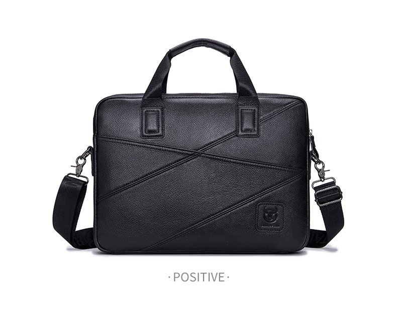 Men's Genuine Leather Briefcase and Shoulder Bag