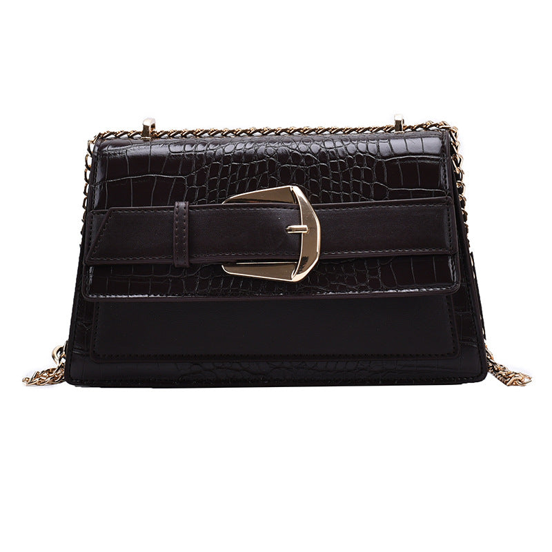 Korean Style Small Stone Grain Chain Messenger Bag